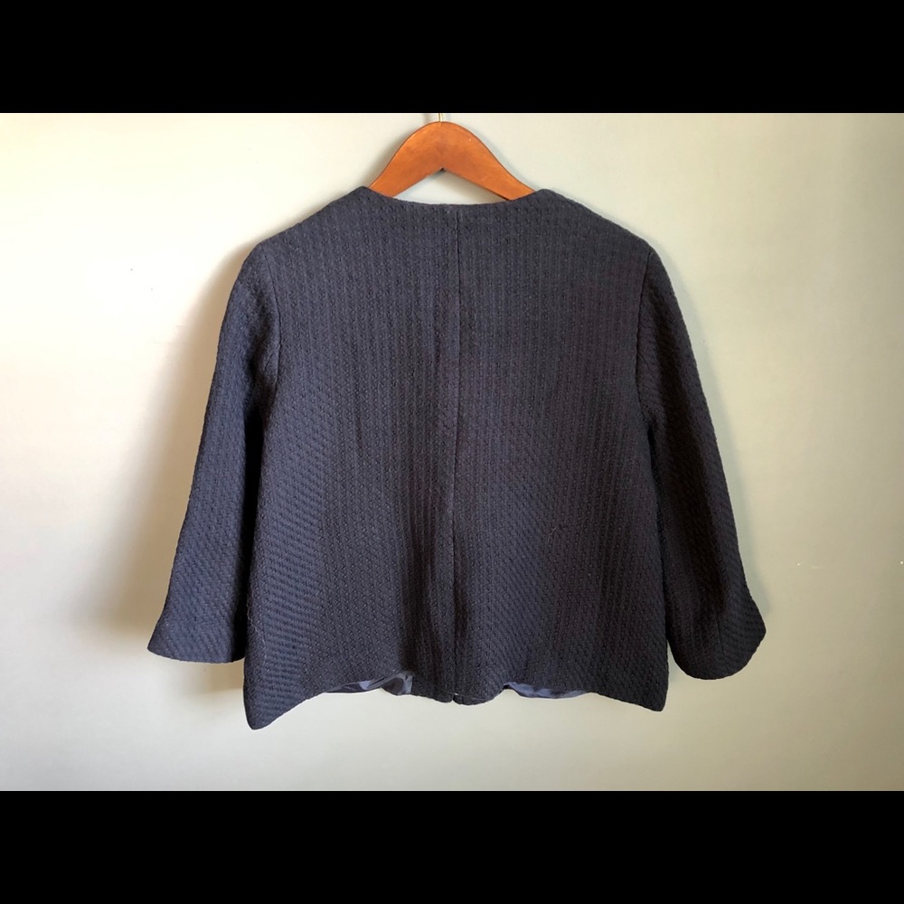 Talbots Textured 3/4 Sleeve Swing Jacket EUC - Picture 2 of 4